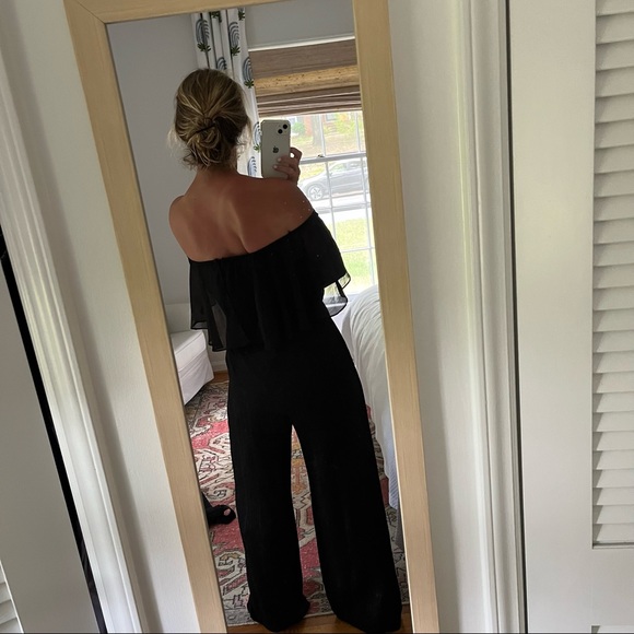 NWT Black Donna Morgan jumpsuit from Anthropologie jumpsuit, Size 8 - Picture 2 of 9